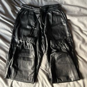 Leather Joggers